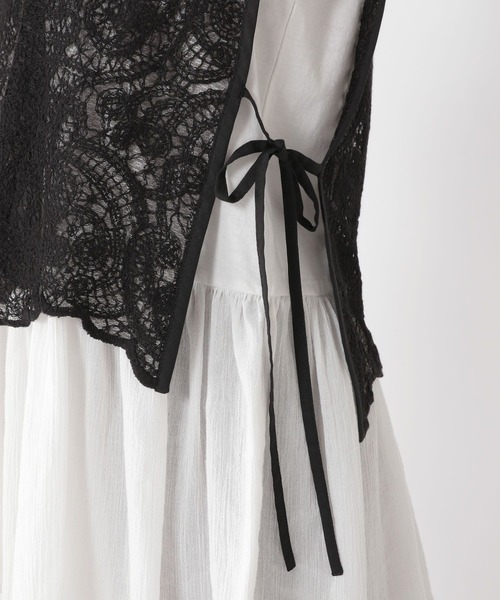 studio CLIP（スタディオクリップ）の「コードレースジレ（ベスト・レディース・ブラック/アイボリー・FREE）」の21枚目の写真