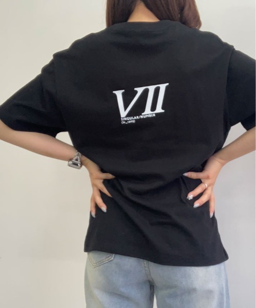 kirakiraShop(キラキラショップ)の「半袖 ロゴ デザイン Tシャツ(Tシャツ/カットソー・レディース・グレー/ブラック/ホワイト・FREE)」の7枚目の写真