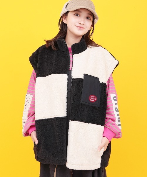 チチカカ（チチカカ）の「Orale! カラー切替ボアベスト（その他アウター・レディース・ブラック/パープル・FREE）」の8枚目の写真