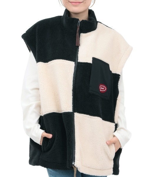 チチカカ（チチカカ）の「Orale! カラー切替ボアベスト（その他アウター・レディース・ブラック/パープル・FREE）」の10枚目の写真