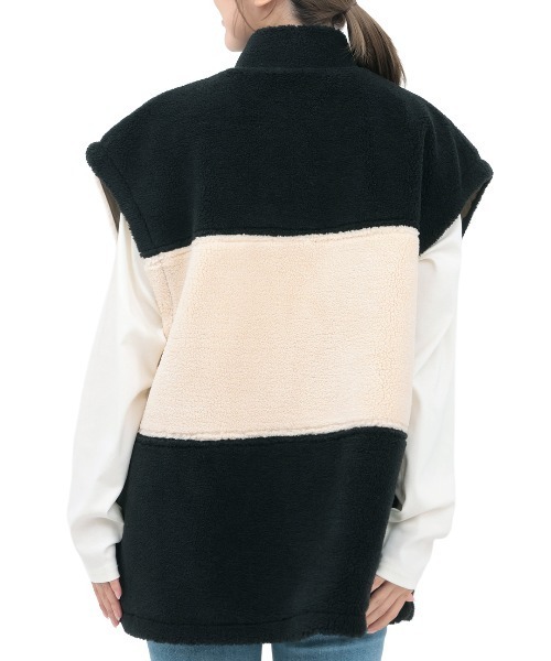 チチカカ（チチカカ）の「Orale! カラー切替ボアベスト（その他アウター・レディース・ブラック/パープル・FREE）」の13枚目の写真