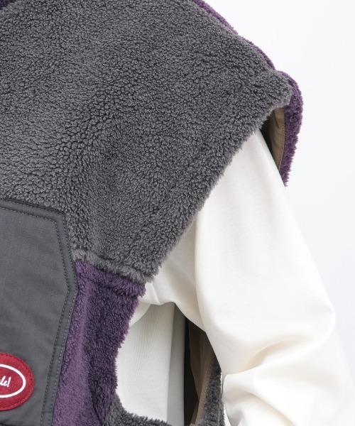 チチカカ（チチカカ）の「Orale! カラー切替ボアベスト（その他アウター・レディース・ブラック/パープル・FREE）」の15枚目の写真