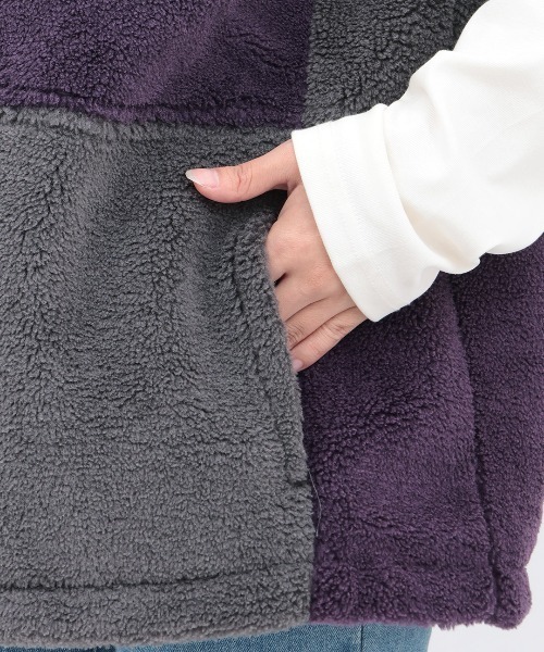 チチカカ（チチカカ）の「Orale! カラー切替ボアベスト（その他アウター・レディース・ブラック/パープル・FREE）」の17枚目の写真