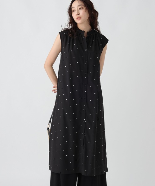 Elura（エルーラ）の「刺繍ドットシャツワンピース＜低身長サイズあり＞/491493（ワンピース・レディース・ブラック/ライトブルー・FREE）」の17枚目の写真