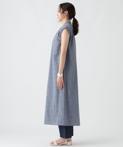 Elura（エルーラ）の「刺繍ドットシャツワンピース＜低身長サイズあり＞/491493（ワンピース・レディース・ブラック/ライトブルー・FREE）」の13枚目の写真