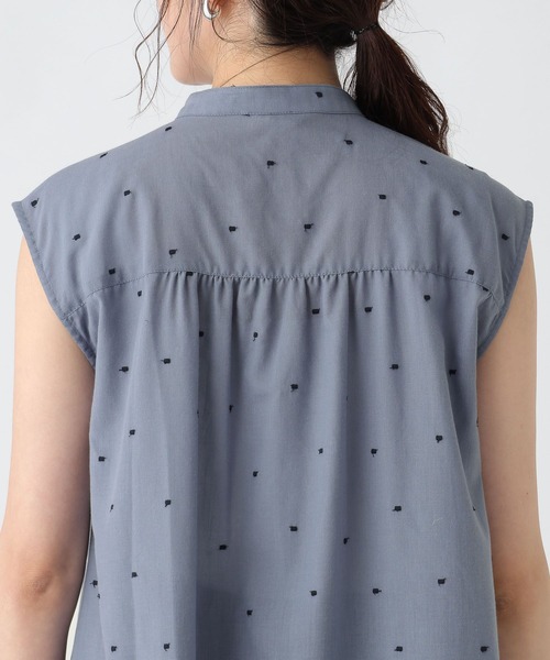 【新品未使用】ホッブス　ドットシャツワンピース セール】刺繍ドットシャツワンピース＜低身長サイズあり