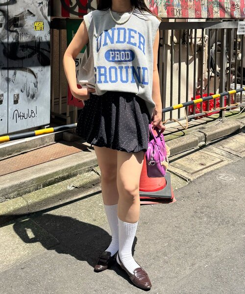 RePRODUCTION LABEL（リプロダクションレーベル）の「【RePRODUCTION LABEL / リプロダクションレーベル】アソートヴィンテージフェードノースリーブサーマル（タンクトップ・レディース・チャコールグレー/パープル/グレー/ダークグレー・FREE）」の9枚目の写真