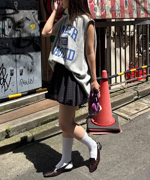 RePRODUCTION LABEL（リプロダクションレーベル）の「【RePRODUCTION LABEL / リプロダクションレーベル】アソートヴィンテージフェードノースリーブサーマル（タンクトップ・レディース・チャコールグレー/パープル/グレー/ダークグレー・FREE）」の10枚目の写真