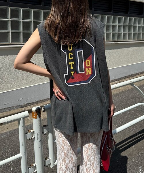RePRODUCTION LABEL（リプロダクションレーベル）の「【RePRODUCTION LABEL / リプロダクションレーベル】アソートヴィンテージフェードノースリーブサーマル（タンクトップ・レディース・チャコールグレー/パープル/グレー/ダークグレー・FREE）」の16枚目の写真
