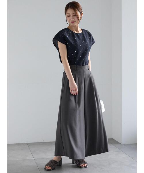 Te chichi（テチチ）の「リネンライクドットブラウス（シャツ/ブラウス・レディース・ブラウン/ブラック・F）」の6枚目の写真