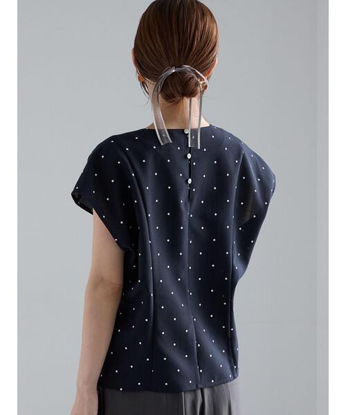 Te chichi（テチチ）の「リネンライクドットブラウス（シャツ/ブラウス・レディース・ブラウン/ブラック・F）」の9枚目の写真