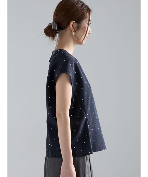 Te chichi（テチチ）の「リネンライクドットブラウス（シャツ/ブラウス・レディース・ブラウン/ブラック・F）」の10枚目の写真