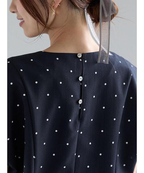 Te chichi（テチチ）の「リネンライクドットブラウス（シャツ/ブラウス・レディース・ブラウン/ブラック・F）」の12枚目の写真