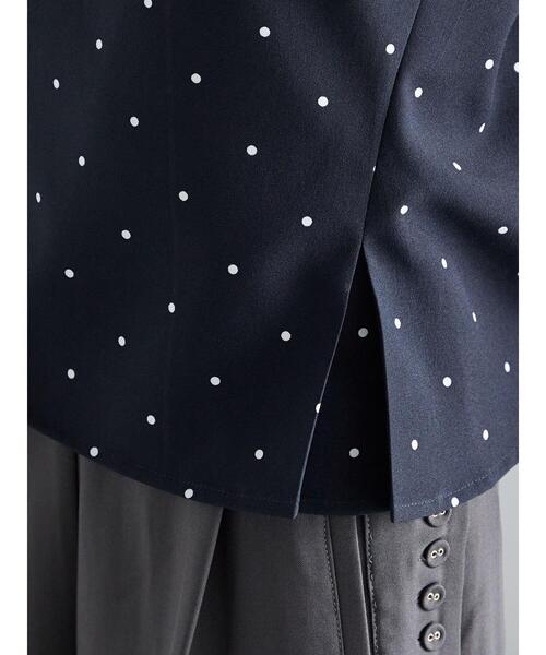 Te chichi（テチチ）の「リネンライクドットブラウス（シャツ/ブラウス・レディース・ブラウン/ブラック・F）」の14枚目の写真