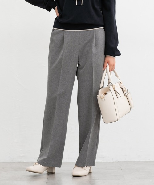 Honeys(ハニーズ)の「【美ージー・ストレッチ・マシンウォッシャブル・イージーケア】美ージーストレート(股下65cm)(スラックス・レディース・ブラック/ブラウン/ネイビー/ダークベージュ/ヘザーチャコール・3L/S/M/LL/L/SS)」の2枚目の写真