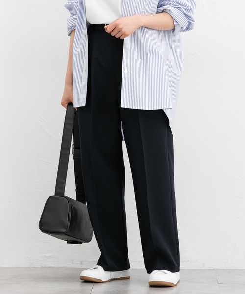 Honeys(ハニーズ)の「【美ージー・ストレッチ・マシンウォッシャブル・イージーケア】美ージーストレート(股下65cm)(スラックス・レディース・ブラック/ブラウン/ネイビー/ダークベージュ/ヘザーチャコール・3L/S/M/LL/L/SS)」の10枚目の写真