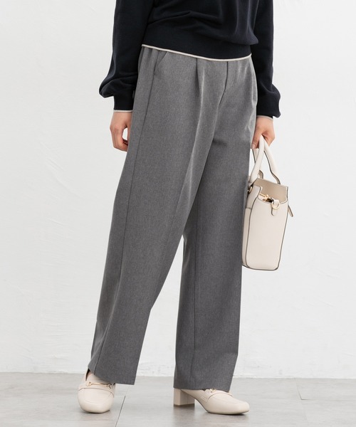 Honeys(ハニーズ)の「【美ージー・ストレッチ・マシンウォッシャブル・イージーケア】美ージーストレート(股下65cm)(スラックス・レディース・ブラック/ブラウン/ネイビー/ダークベージュ/ヘザーチャコール・3L/S/M/LL/L/SS)」の12枚目の写真