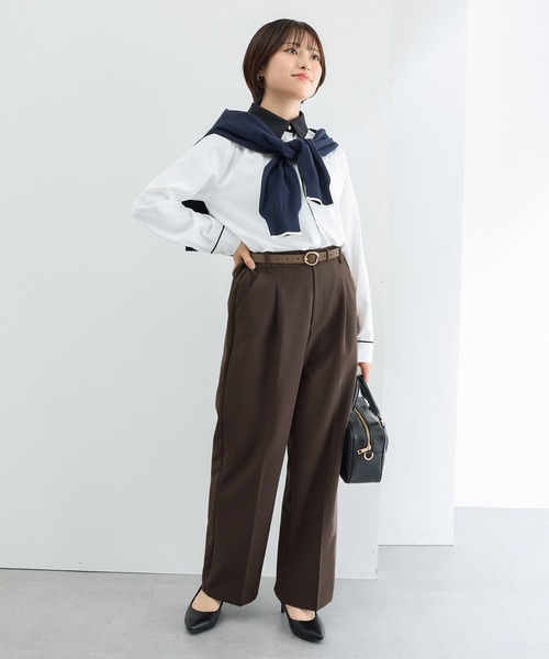 Honeys(ハニーズ)の「【美ージー・ストレッチ・マシンウォッシャブル・イージーケア】美ージーストレート(股下65cm)(スラックス・レディース・ブラック/ブラウン/ネイビー/ダークベージュ/ヘザーチャコール・3L/S/M/LL/L/SS)」の14枚目の写真