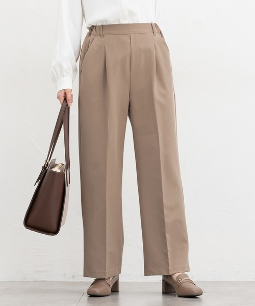 Honeys(ハニーズ)の「【美ージー・ストレッチ・マシンウォッシャブル・イージーケア】美ージーストレート(股下65cm)(スラックス・レディース・ブラック/ブラウン/ネイビー/ダークベージュ/ヘザーチャコール・3L/S/M/LL/L/SS)」の18枚目の写真