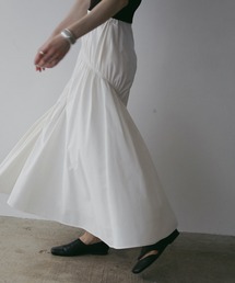 SHIRRING FLARE SKIRT