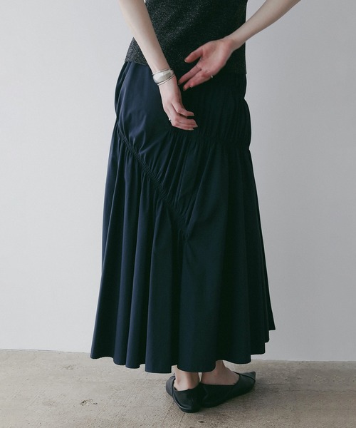 MANOF(マノフ)の「SHIRRING FLARE SKIRT(スカート・レディース・ホワイト/パープル/ネイビー・S/M)」の22枚目の写真