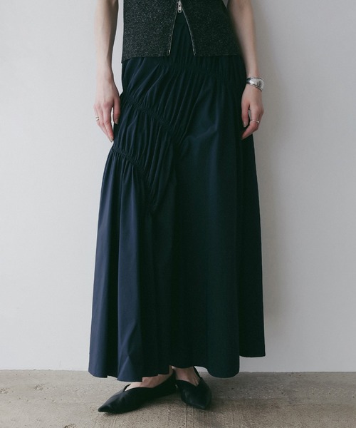 MANOF(マノフ)の「SHIRRING FLARE SKIRT(スカート・レディース・ホワイト/パープル/ネイビー・S/M)」の18枚目の写真