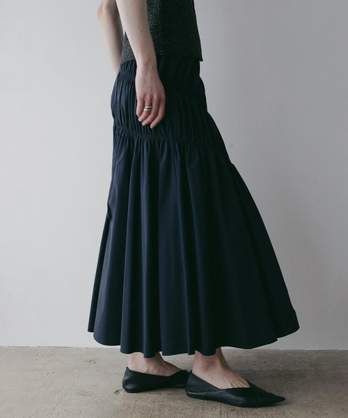 MANOF(マノフ)の「SHIRRING FLARE SKIRT(スカート・レディース・ホワイト/パープル/ネイビー・S/M)」の21枚目の写真