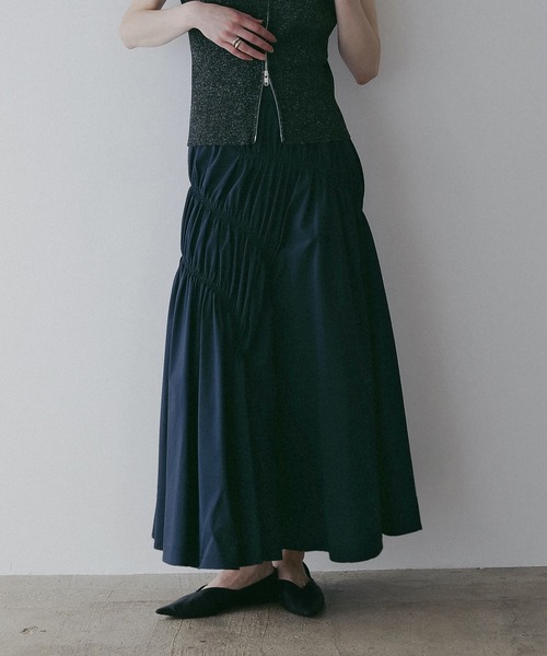 MANOF(マノフ)の「SHIRRING FLARE SKIRT(スカート・レディース・ホワイト/パープル/ネイビー・S/M)」の19枚目の写真