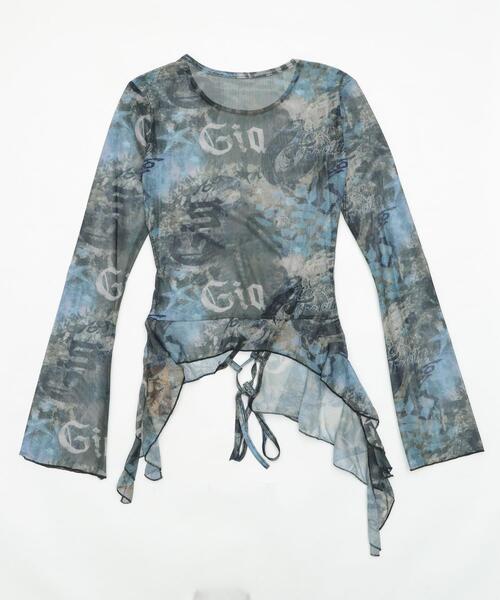 dispark(ディスパーク)の「DISPARK/シアーアシンメトリーTOP(Tシャツ/カットソー・レディース・カーキ・FREE)」の12枚目の写真