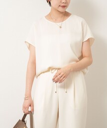 NOLLEY’S Sophi | 《セットアップ対応》ウォッシャブルダブルサテンフレンチブラウス(シャツ/ブラウス)