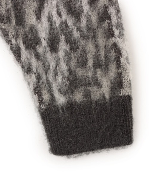 atmos（アトモス）の「atmos Mohair Cardigan / アトモス モヘア カーディガン（カーディガン/ボレロ・メンズ・ブラック/ベージュ系その他/グレー系その他・XL/L/M）」の6枚目の写真