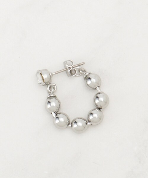 SHOO・LA・RUE（シューラルー）の「【チタンポスト】ボールチェーンピアス（ピアス（両耳用）・レディース・シルバー/ブラック/ゴールド・00）」の5枚目の写真