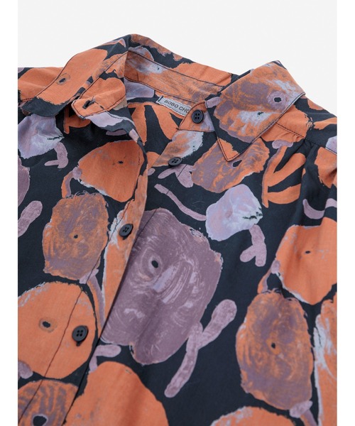 BOBO CHOSES(ボボショーズ)の「Dahlia pattern gathered shirt(シャツ/ブラウス・レディース・ネイビー・S/M/XS/L/XL)」の2枚目の写真