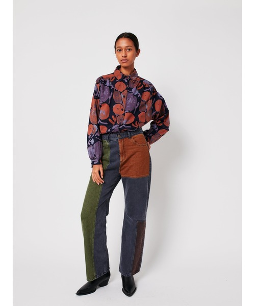 BOBO CHOSES(ボボショーズ)の「Dahlia pattern gathered shirt(シャツ/ブラウス・レディース・ネイビー・S/M/XS/L/XL)」の4枚目の写真