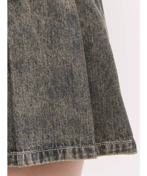 GYDA（ジェイダ）の「ハイウエストWIDE BELTプリーツデニムスカートライクショートパンツ（デニムスカート・レディース・ライトブルー/インディゴブルー/その他1・SMALL/MEDIUM）」の18枚目の写真