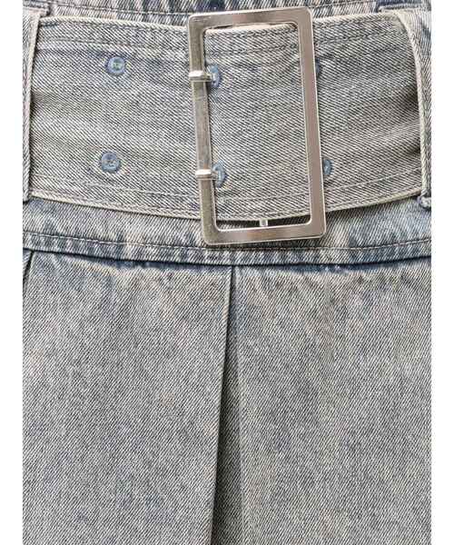 GYDA（ジェイダ）の「ハイウエストWIDE BELTプリーツデニムスカートライクショートパンツ（デニムスカート・レディース・ライトブルー/インディゴブルー/その他1・SMALL/MEDIUM）」の22枚目の写真