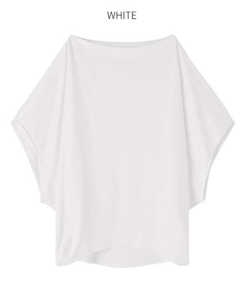STYLE DELI（スタイルデリ）の「【ものづくりJAPAN】DIORAMA ボートネックドルマンTシャツ（Tシャツ/カットソー・レディース・ホワイト/ブラック・FREE）」の13枚目の写真