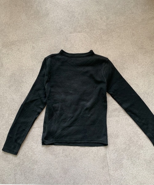 Mejoul(メジュール)の「ラッフルリボンデザイントップス タイトコンパクト ロングスリーブカットソー(Tシャツ/カットソー・レディース・ホワイト/ブラック/グレー・F)」の17枚目の写真