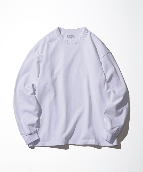 CAHLUMN（カウラム）の「CAHLUMN/カウラム Heavy Weight Jersey Long Sleeve Tee/ヘビーウェイト ジャージー ロングスリーブTシャツ（Tシャツ/カットソー・メンズ・ブルー/ホワイト/ライトグレー/ネイビー・X-LARGE/XX-LARGE/MEDIUM/LARGE）」の2枚目の写真