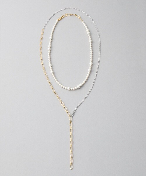 ウェアチェーン] ネックレス セット パール コンビカラー（ネックレス