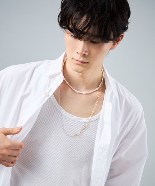 ウェアチェーン] ネックレス セット パール コンビカラー（ネックレス