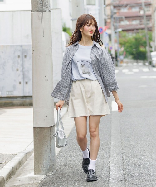 GLOBAL WORK（グローバルワーク）の「BIGチェックシャツ/AND YUA ANY/576818（シャツ/ブラウス・キッズ・ブルーグレー/ブラウン・LARGE/MEDIUM）」の7枚目の写真