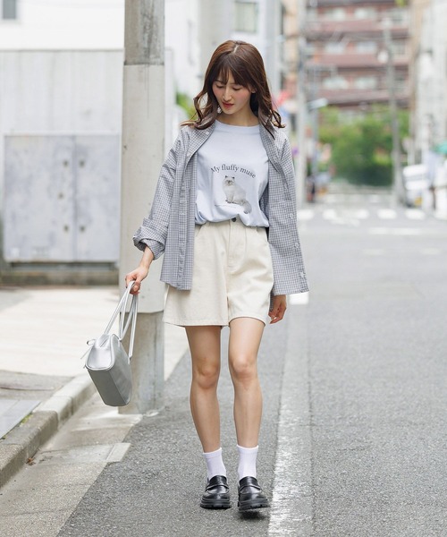 GLOBAL WORK（グローバルワーク）の「BIGチェックシャツ/AND YUA ANY/576818（シャツ/ブラウス・キッズ・ブルーグレー/ブラウン・LARGE/MEDIUM）」の8枚目の写真