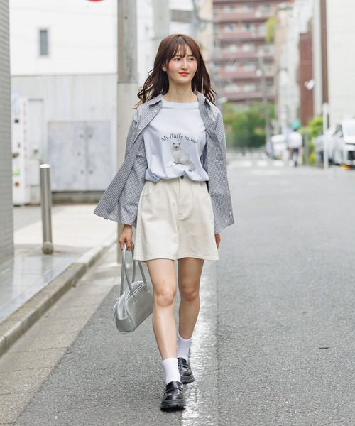 GLOBAL WORK（グローバルワーク）の「BIGチェックシャツ/AND YUA ANY/576818（シャツ/ブラウス・キッズ・ブルーグレー/ブラウン・LARGE/MEDIUM）」の9枚目の写真