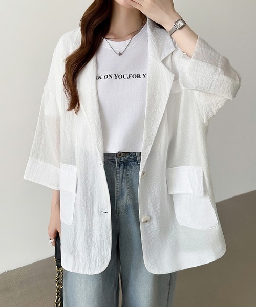 ★SALE picone シアーシャツジャケット セール】シアーシャツジャケット オーバーサイズ シアー