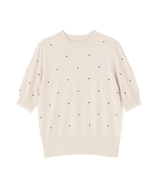 NATURAL BEAUTY BASIC(ナチュラルビューティーベーシック)の「◇ドット刺繍ハーフスリーブニット(ニット/セーター・レディース・ホワイト系その他/グレー系その他/ブラック系その他・FREE)」の22枚目の写真