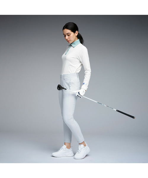 PUMA(プーマ)の「PUMA プーマ ウィメンズ ゴルフ FOG ビッグ カラー 長袖 ポロシャツ(ポロシャツ・レディース・オフホワイト/グリーン系その他3・X-LARGE/LARGE/MEDIUM/SMALL)」の4枚目の写真