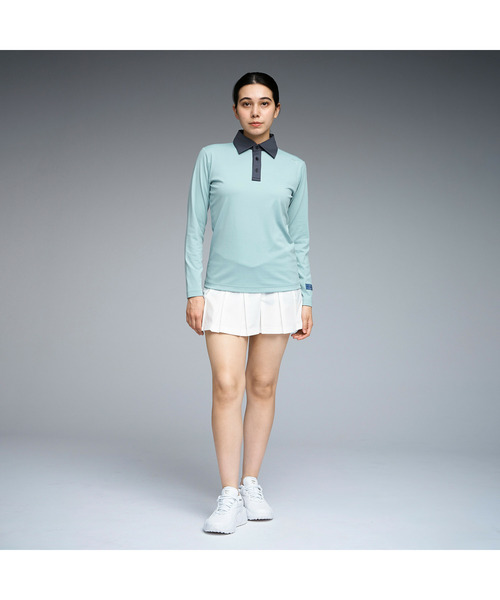 PUMA(プーマ)の「PUMA プーマ ウィメンズ ゴルフ FOG ビッグ カラー 長袖 ポロシャツ(ポロシャツ・レディース・オフホワイト/グリーン系その他3・X-LARGE/LARGE/MEDIUM/SMALL)」の11枚目の写真