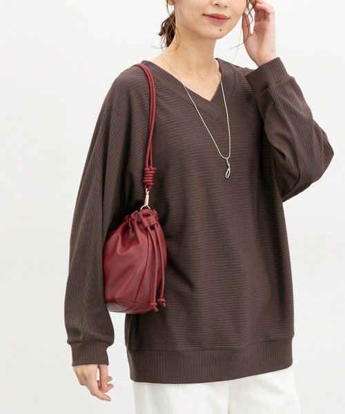 Honeys（ハニーズ）の「やわらかギャザーバッグ（ハンドバッグ・レディース・アイボリー/ブラック/ブラウン/レッド/ガンメタ・FREE）」の13枚目の写真