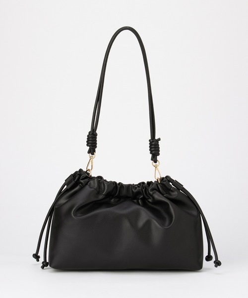 Honeys（ハニーズ）の「やわらかギャザーバッグ（ハンドバッグ・レディース・アイボリー/ブラック/ブラウン/レッド/ガンメタ・FREE）」の17枚目の写真